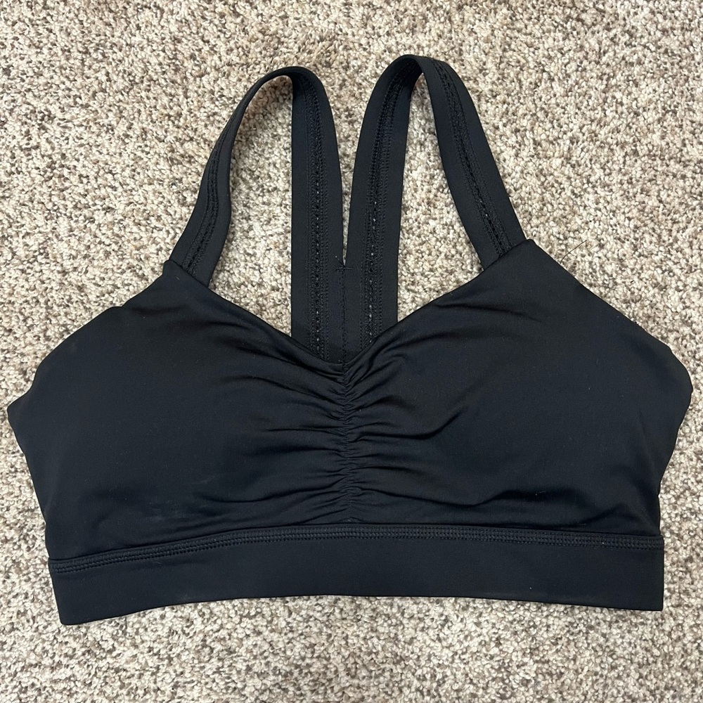 Black Women's Handful Y-Back Sports Bra